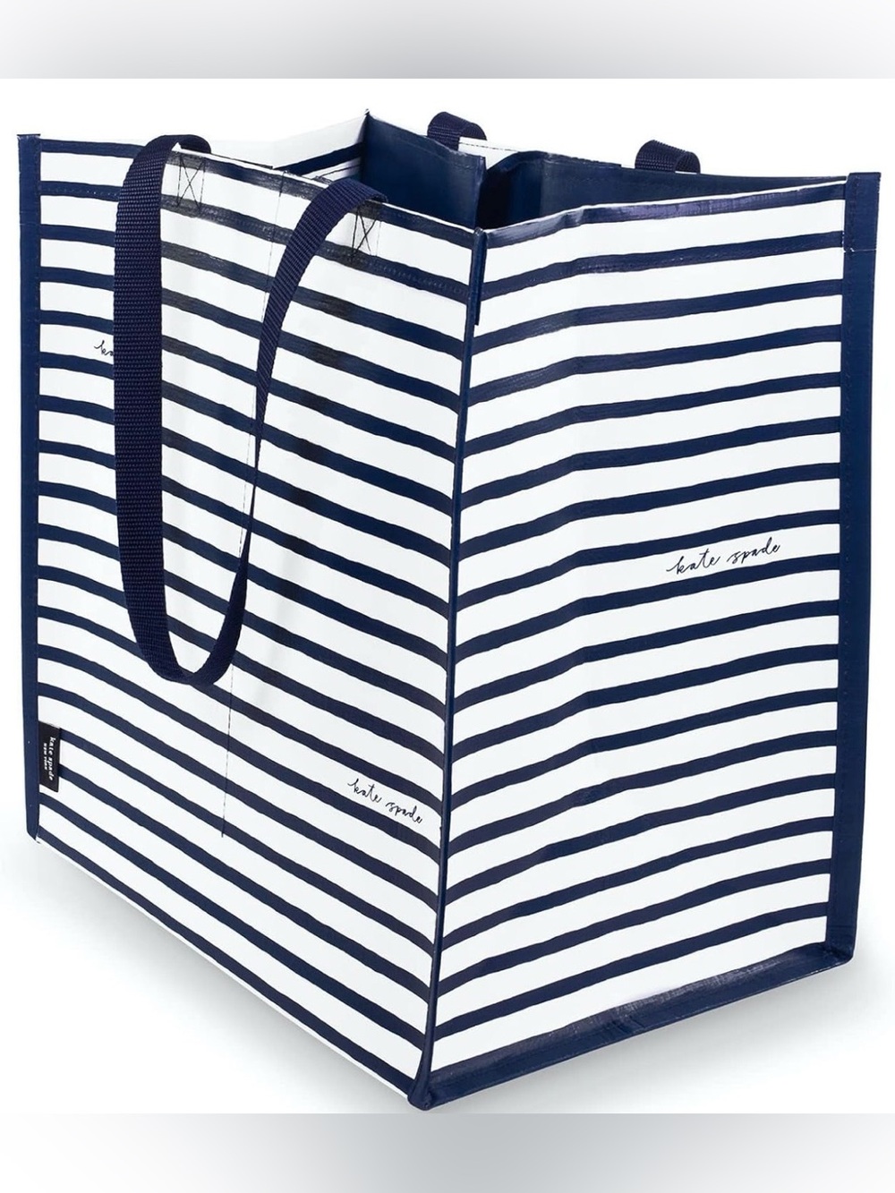 kate spade Navy & White Striped Reusable Shopping Tote